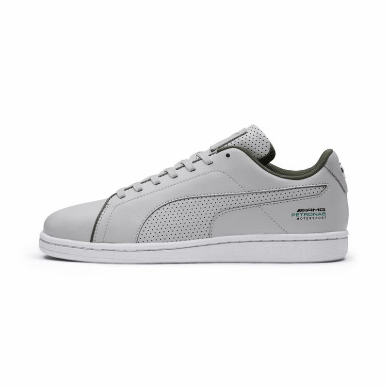 Chaussure Motorsport Puma Mercedes Amg Petronas Court Perf Homme Grise Soldes 473RIPCG